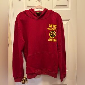GFTD LA Men’s “Pray For Peace” Gifted Hollywood Red Hoodie Size Medium BNOT